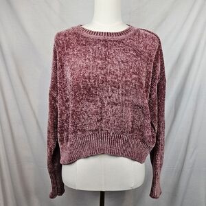 Romeo‎ and Juliet Couture Cropped Sweater Pink Sz M Coquette Feminine Fairycore